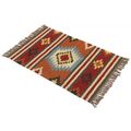 Dewas Kilim Red Floor Rug - Small