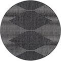 Eagean Round Rug - EAG2348 - Black - 160cm x 160cm