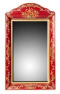 Meerut Red Floral Design Wall Mirror