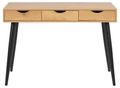 Neptun Oak and Black 3 Drawer Office Desk