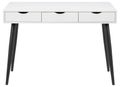 Neptun White and Black 3 Drawer Office Desk
