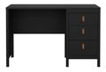 Barcelona Black 3 Drawer Desk