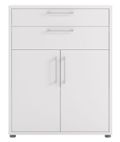 Prima White 2 Door 2 Drawer Filing Cabinet
