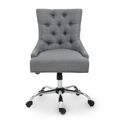Anita Office Chair - Grey Fabric with Chrome Base
