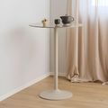 Malta Bar Table - Round - Brown Ceramic