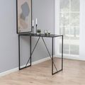 Seaford Bar Table - Black Melamine and Metal