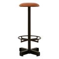 Buffalo Barstool - Set of 2 - Round - Light Brown - Leather