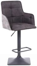 2 x Orion Suede Dark Grey Effect Barstool