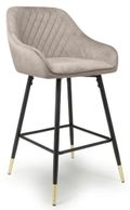 2 x Savanna Brushed Mink Velvet Barstool