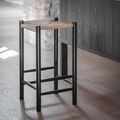Longworth Bar Stool Black and Rattan