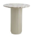 Erie Ivory Marble Round Cafe Table