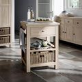 Modern Country Oak - Small Kitchen Island - 1 Drawer