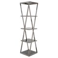 Ackley Shelving Unit - Chrome Glass