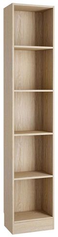 Basic Oak Effect Narrow Bookcase