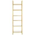 Horizon Open Shelving Unit - Clear Glass with Gold Metal