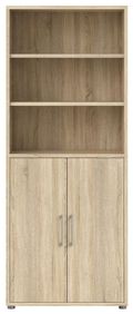 Prima Oak Effect 2 Door High Bookcase