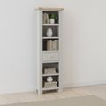 Salcombe Bookcase - Slim - 1 Drawer - Grey Oak