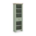 Salcombe Sage Oak 1 Drawer Slim Bookcase