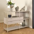 Seaford Shelving Unit - 2 Drawer - Grey Melamine and Metal