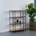 Vita Curved Open Shelving Unit - Natural Wood