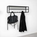 Seaford Clothes Rack - Wall Mounted - Black Metal