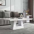 Milan White Marble Coffee Table