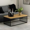 Strington Oak and Black Coffee Table