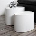 Mice Coffee Table - Set of 2 - White Gloss Oval