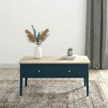 Marlow Coffee Table - 2 Drawer - Blue