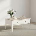 Marlow Coffee Table - 2 Drawer - White