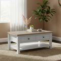 Modern Storage Coffee Table - Grey Painted