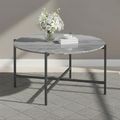 Marmora Coffee Table - Round - Grey Marble