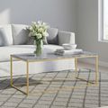 Marmora Coffee Table - Grey Marble & Gold