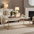 Marmora Coffee Table - White Marble & Gold