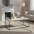 Marmora Coffee Table - White Marble & Grey