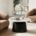 Santorini Coffee Table - Round - White Ceramic