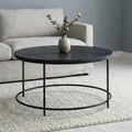 Buxton Coffee Table - Round - Grey Marble