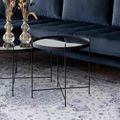 Venezia Coffee Table - Round - Black - Glass and Metal