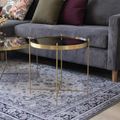Venezia Coffee Table - Round - Brass - Glass and Metal