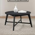 Carrington Round Coffee Table - 80cm - Black Oak