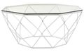 Allure Coffee Table - Octagonal - Glass - Chrome Base