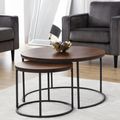 Bellini Nest of Coffee Tables - Set of 2 - Round - Walnut
