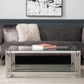 Cohen Coffee Table - Clear Glass and Chrome