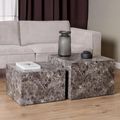 Dice Coffee Table - Square - Light Brown - Set of 2