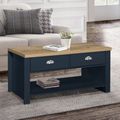 Highgate Coffee Table - 2 Drawer - Navy Blue Painted