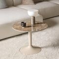 Malta Coffee Table - Round - Brown Ceramic