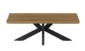 Manhattan Coffee Table - Walnut - 120cm - Black Spider Legs Base