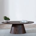 Palma Walnut Oval Coffee Table