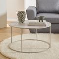 Seaford Coffee Table - Round - Grey Melamine