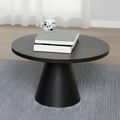Soli Coffee Table - Round - Black Ceramic - Small